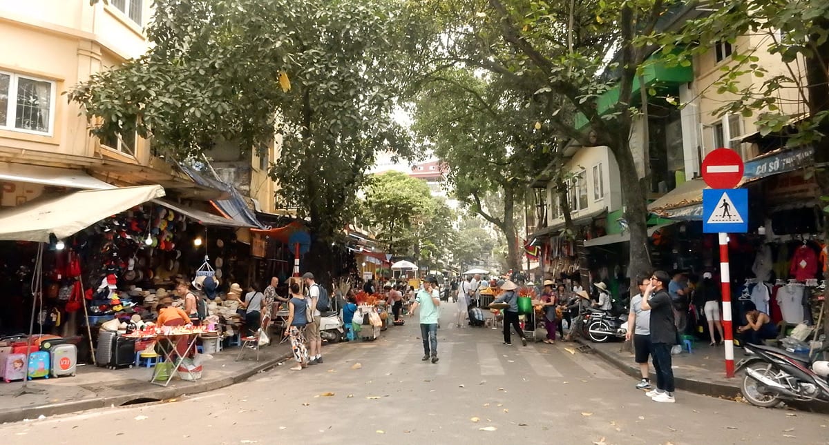 Hanoi, Vietnam: Old Quarter on a weekend (when streets are blocked off to vehicle traffic)