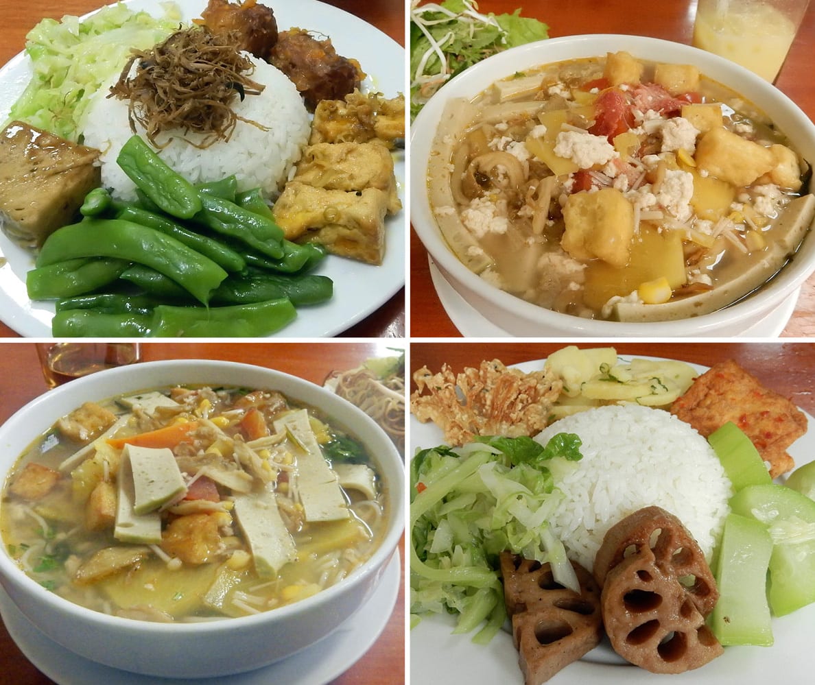 Hanoi, Vietnam: vegetarian food at Tinh Tam's
