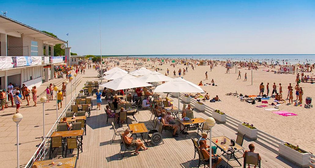 The beach in Pärnu in July