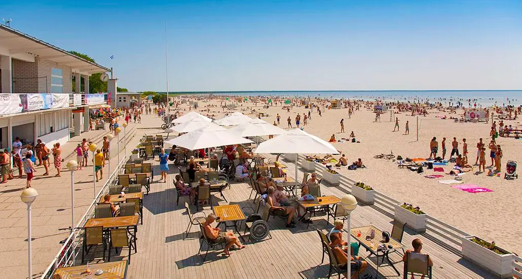 The beach in Pärnu in July